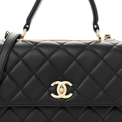 Chanel Lambskin Quilted Medium Trendy CC Flap Dual Handle Bag Black 9 of 21