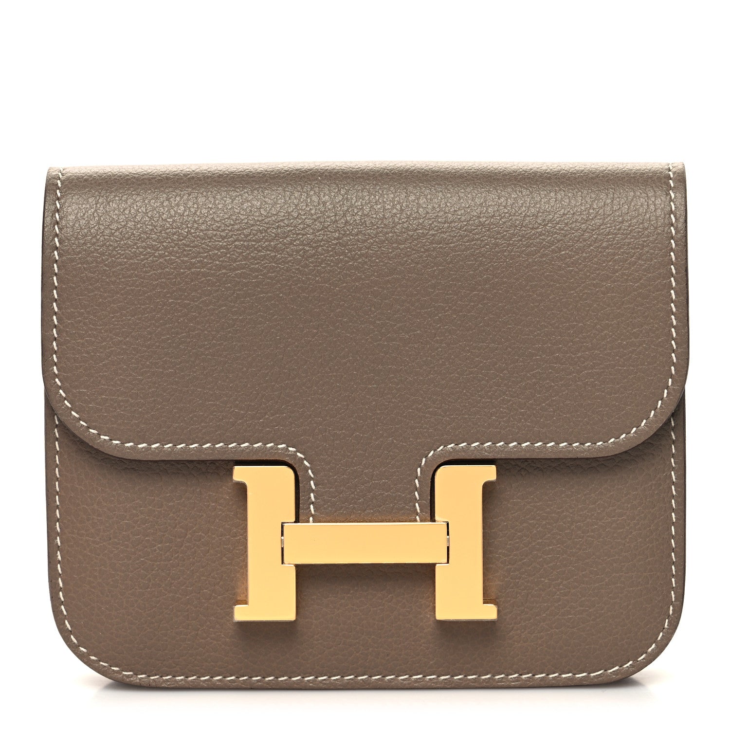 Hermes Evercolor Constance Slim Wallet Etoupe 3 of 11