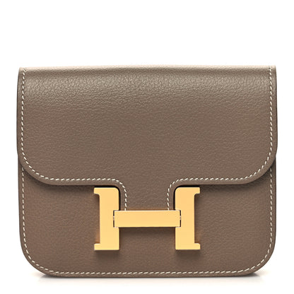 Hermes Evercolor Constance Slim Wallet Etoupe 3 of 11