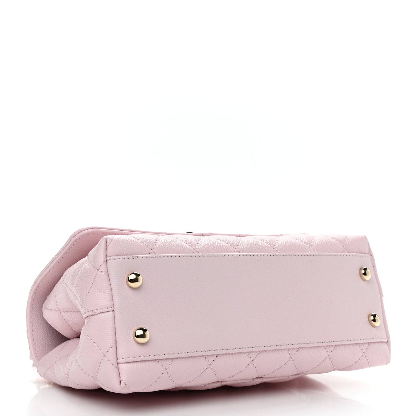 Caviar Quilted Mini Coco Handle Flap Light Pink