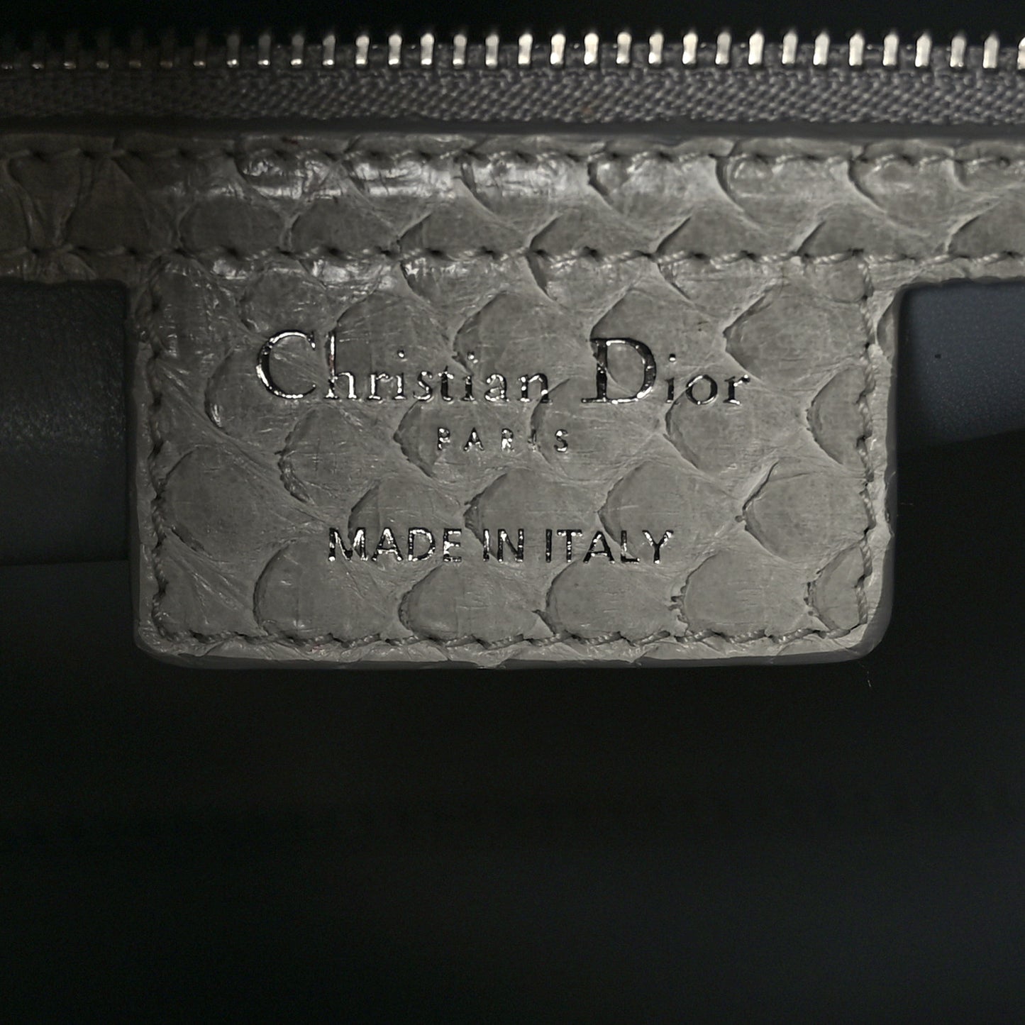 Snakeskin Large Lady Dior Beige Ombre
