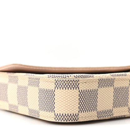 Louis Vuitton Damier Azur Pochette Felicie Chain Wallet Rose Ballerine 10 of 11