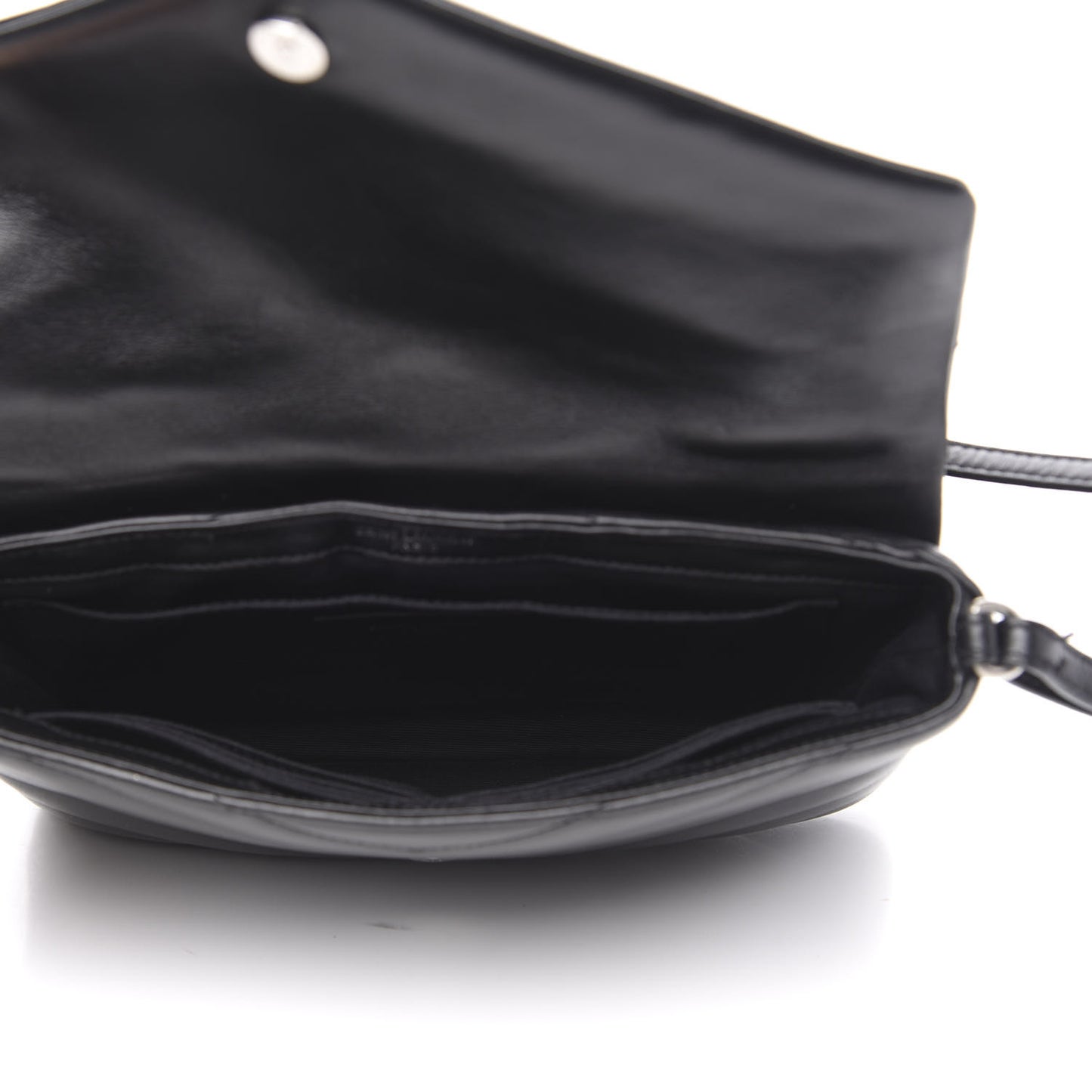 Calfskin Y Quilted Monogram Loulou Flap Bag Black