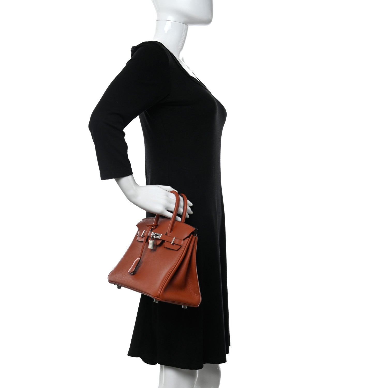 Hermes Taurillon Novillo Verso Birkin 25 Terre Battue Sesame 2 of 11