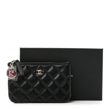 Chanel Lambskin Quilted Small No. 5 Cosmetic Case Black 9 of 9