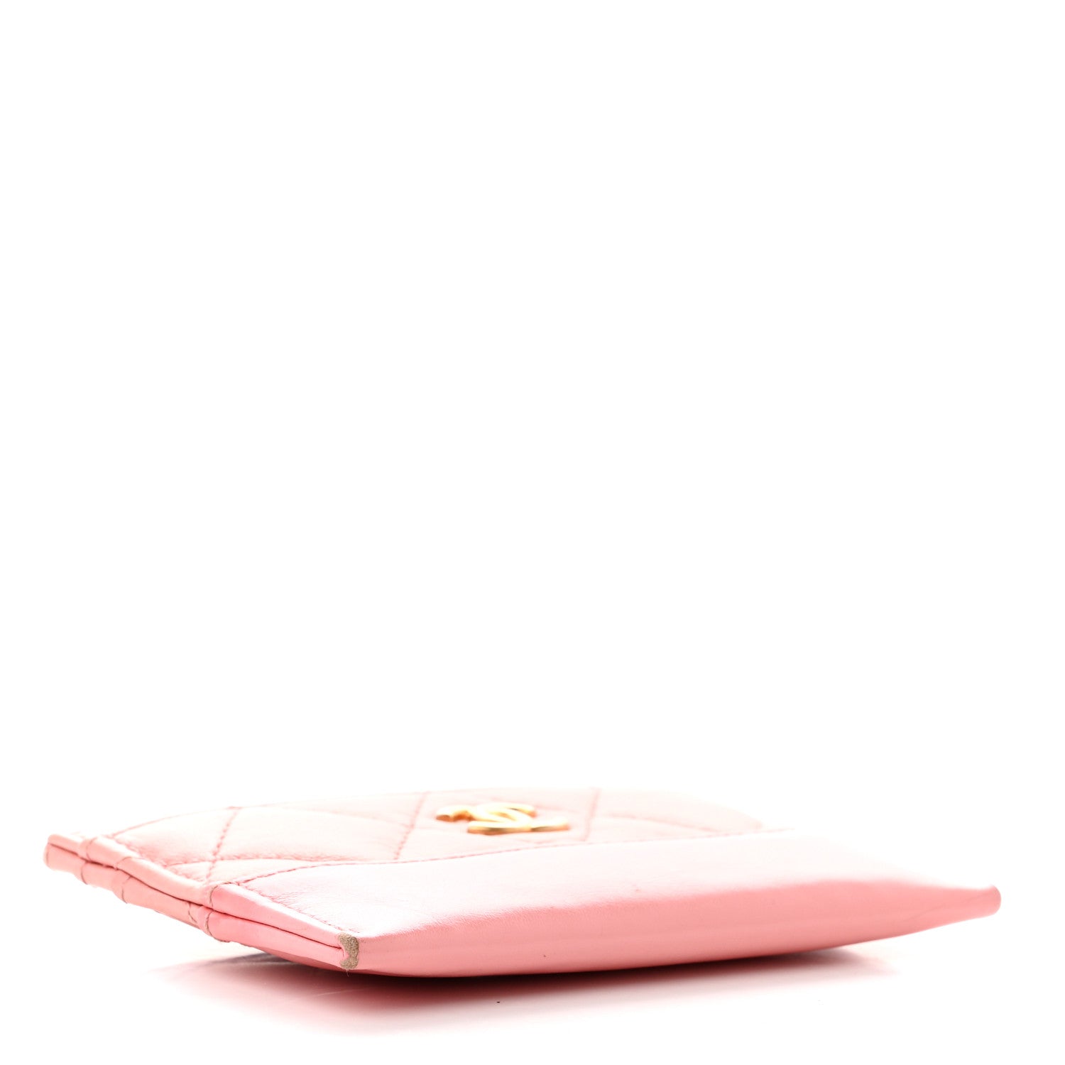 Chanel Aged Calfskin Quilted Gabrielle Card Holder Wallet Light Pink 4 of 11