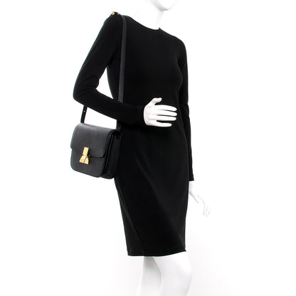 Celine Goatskin Medium Classic Box Flap Bag Black 2 of 7