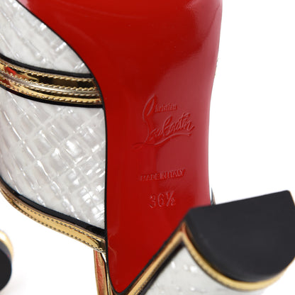 Christian Louboutin Specchio Patent Interior 85 Slide Sandals 36.5 Latte 6 of 7