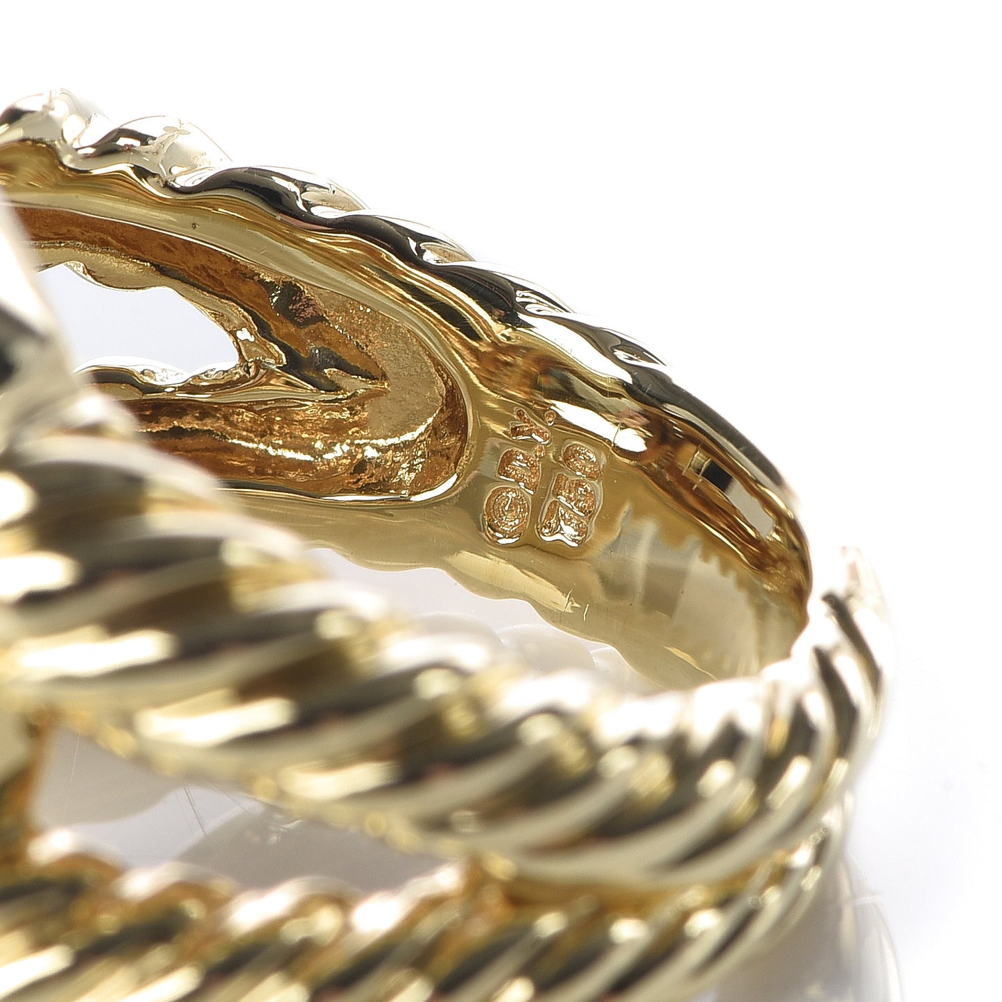 18K Yellow Gold Diamond Champagne Citrine 14mm Albion Ring 54 7