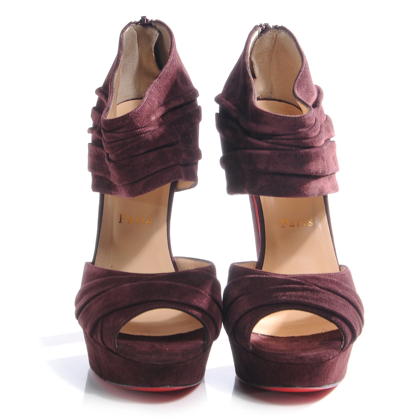 Velours Applique 140 Platform Heels Plum 39