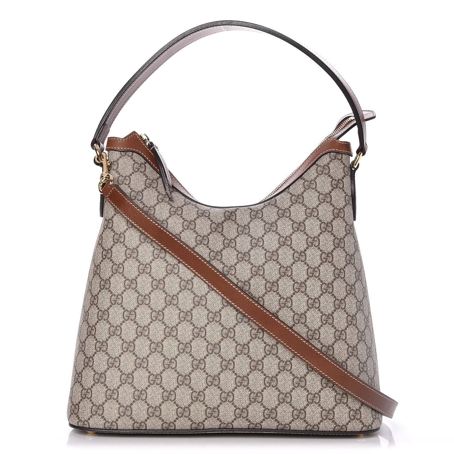 Gucci GG Supreme Monogram Linea A Hobo Brown 1 of 7