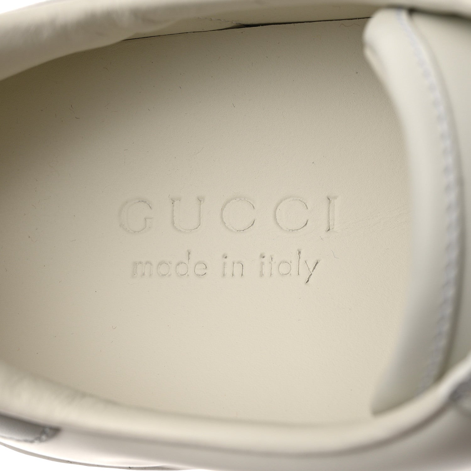 Gucci Calfskin Interlocking G Perforated Mens Ace Sneakers 8 White Grey Sky 7 of 8