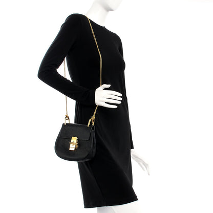 Chloe Grained Lambskin Mini Drew Shoulder Bag Black 2 of 12