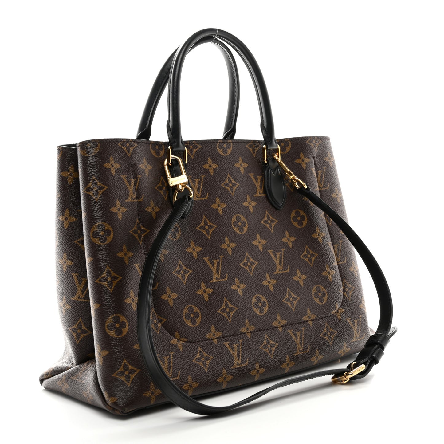 Monogram Flower Tote Black