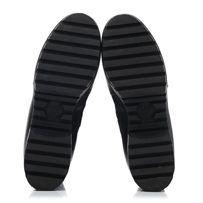 Louis Vuitton Suede Calfskin Monogram LV Black Heart Laureate Platform Desert Boots 38 Black 4 of 4
