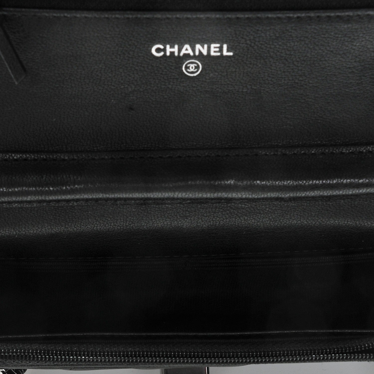 Chanel Sheepskin Chevron Reissue Wallet On Chain WOC So Black 5 of 9