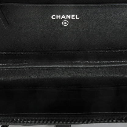 Chanel Sheepskin Chevron Reissue Wallet On Chain WOC So Black 5 of 9