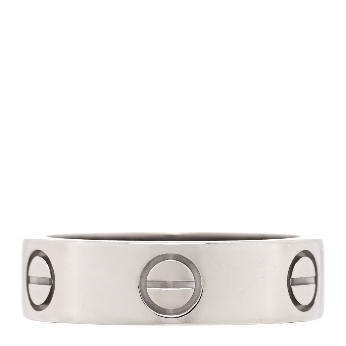18K White Gold 5.5mm LOVE Ring 55 7.25