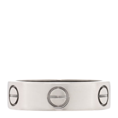 Cartier 18K White Gold 5.5mm LOVE Ring 55 7.25 1 of 4