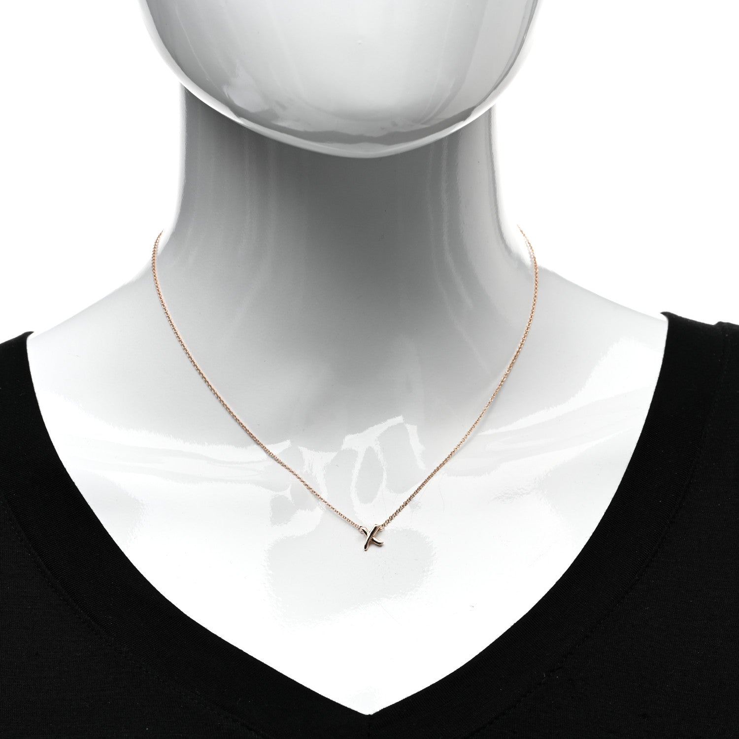 Tiffany 18K Rose Gold Mini Paloma Picasso Graffiti X Pendant Necklace 2 of 5