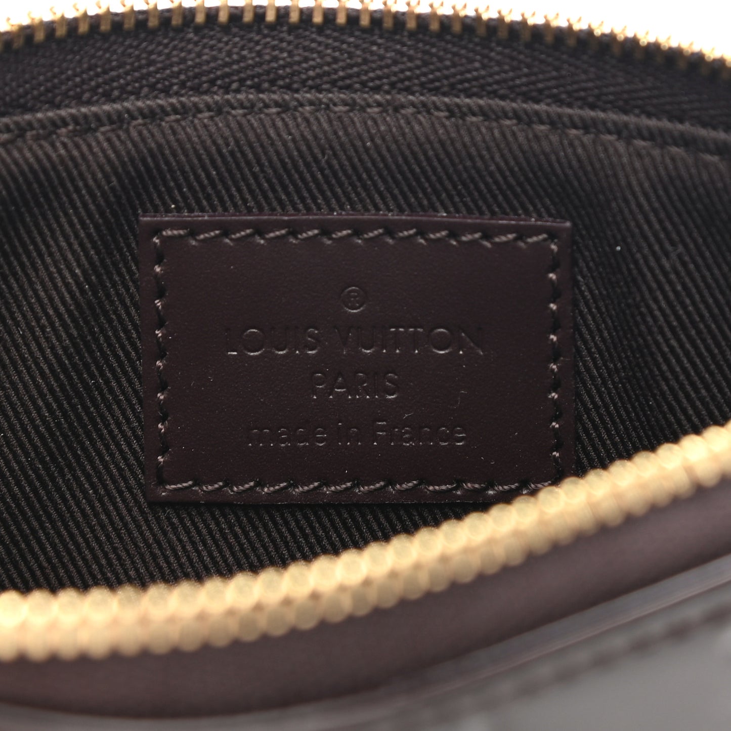 Vernis Monogram Mini Pochette Accessories Amarante