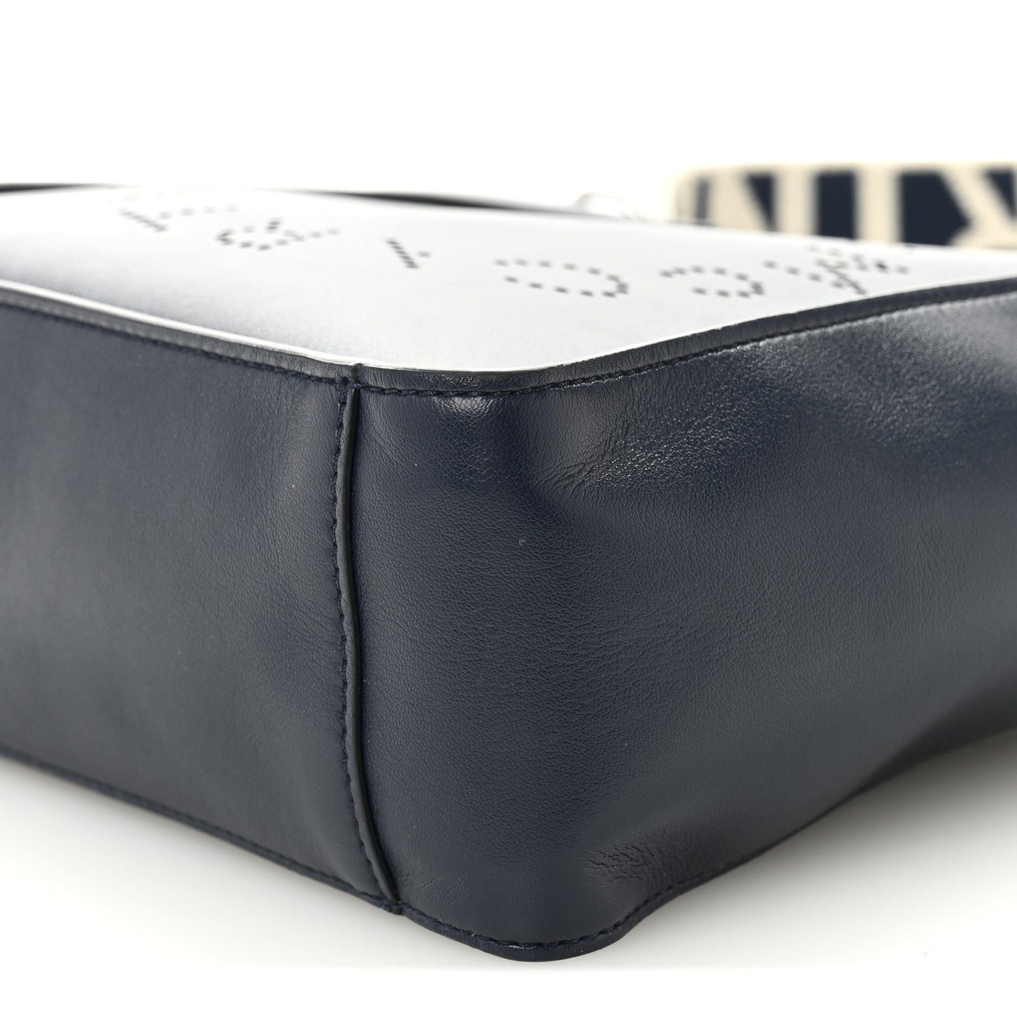 Eco Alter Nappa Perforated Logo Mini Crossbody Navy