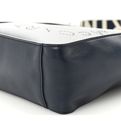 Stella McCartney Eco Alter Nappa Perforated Logo Mini Crossbody Navy 9 of 10