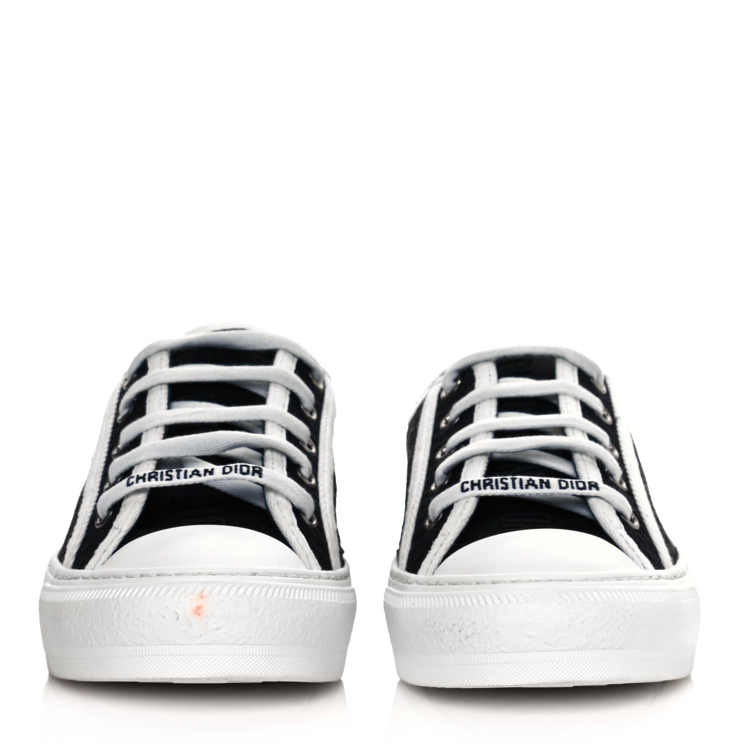 Christian Dior Resille Embroidered Walk'N'Dior Low Top Sneakers 36.5 Black 2 of 10