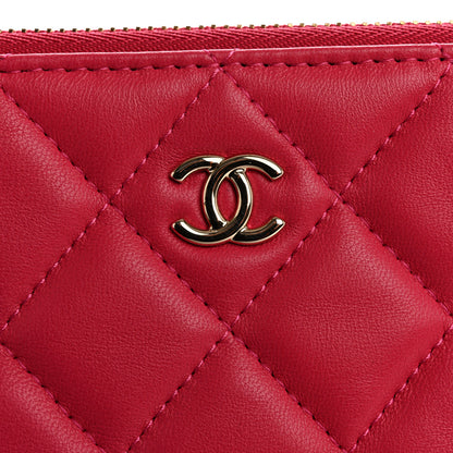 Chanel Lambskin Quilted Large Cosmetic Case Fuchsia 8 of 9