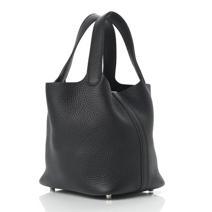 Hermes Taurillon Clemence Picotin Lock 18 PM Black 3 of 9