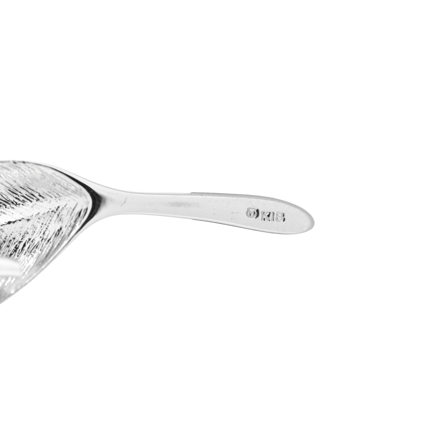 Mikimoto 18K White Gold Akoya Pearl 7mm Leaf Brooch Pin 4 of 4