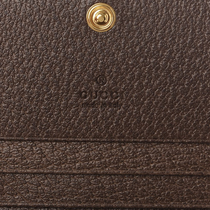 Gucci GG Supreme Monogram Web Ophidia Card Case Beige New Acero 5 of 9