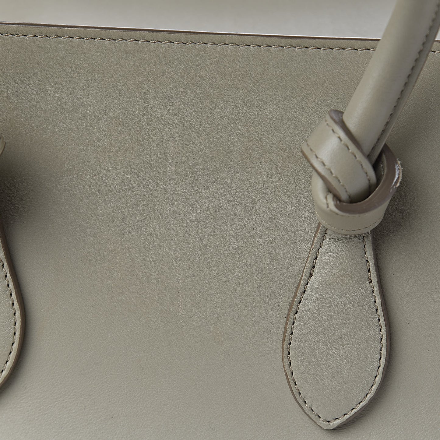 Smooth Calfskin Mini Tie Knot Tote Light Taupe