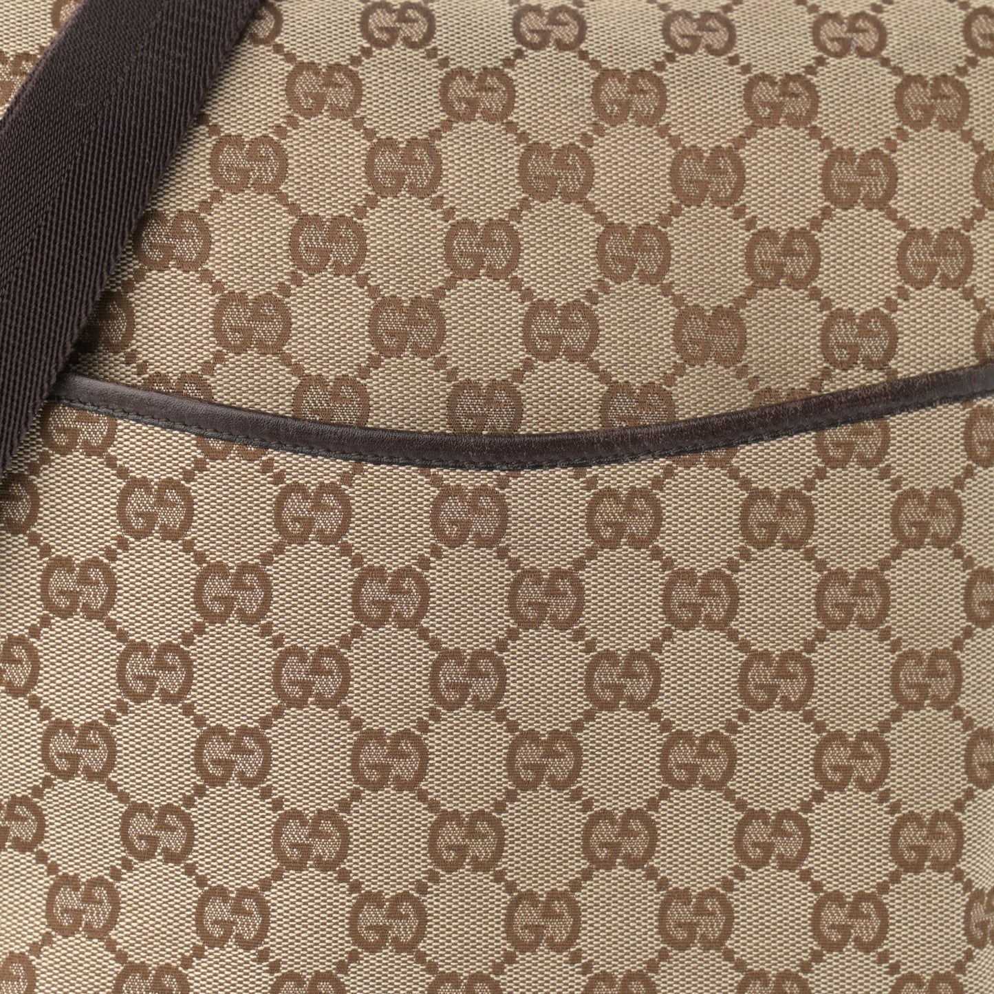 Monogram Calfskin Perforated Medium Flat Messenger Bag Dark Brown