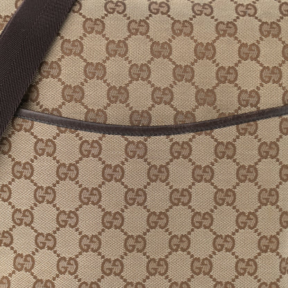 Gucci Monogram Calfskin Perforated Medium Flat Messenger Bag Dark Brown 7 of 10
