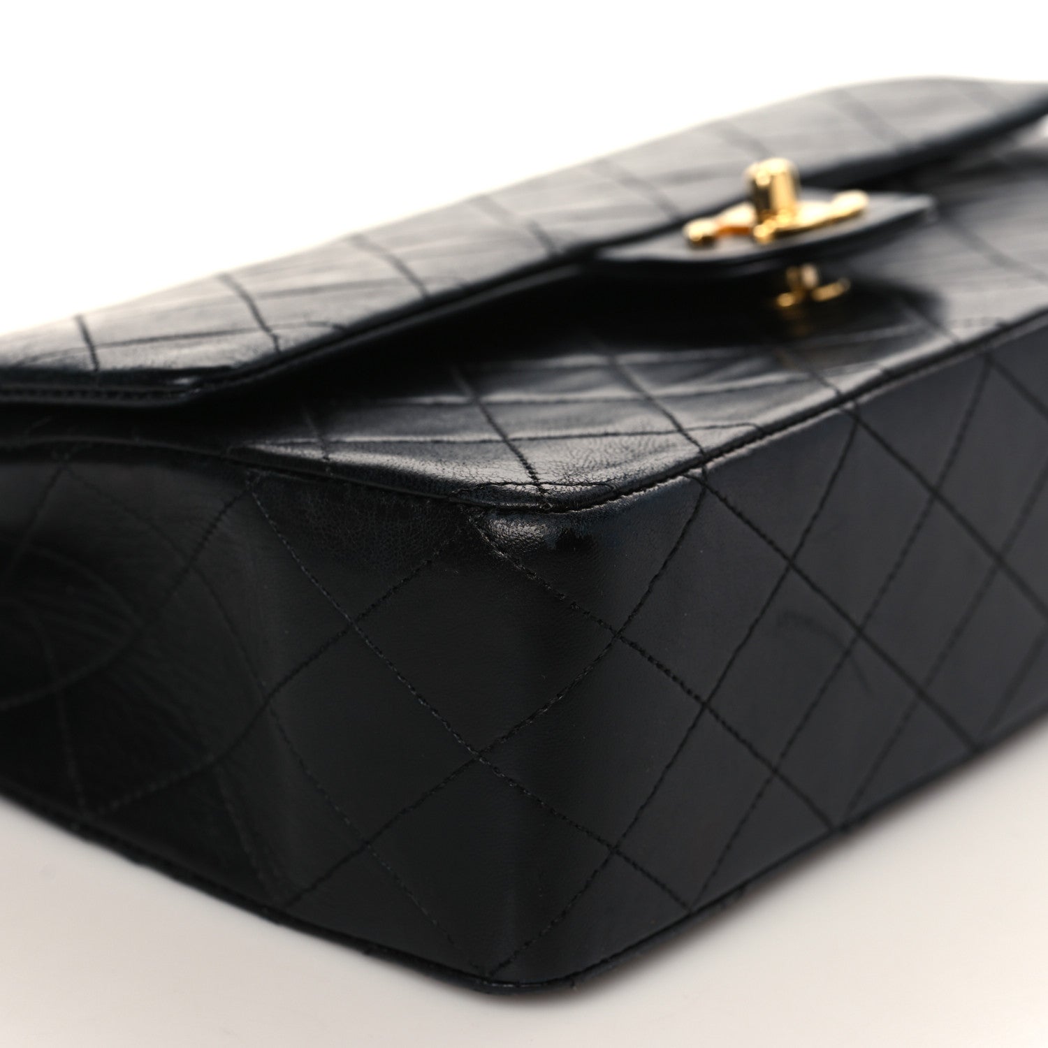 Chanel Lambskin Quilted Small Double Flap Black 8 of 9