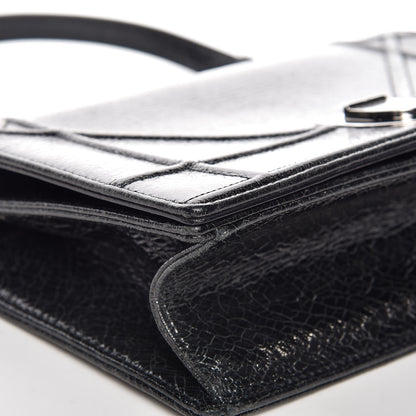 Christian Dior Crackled Deerskin Medium Diorama Flap Bag Black 14 of 16