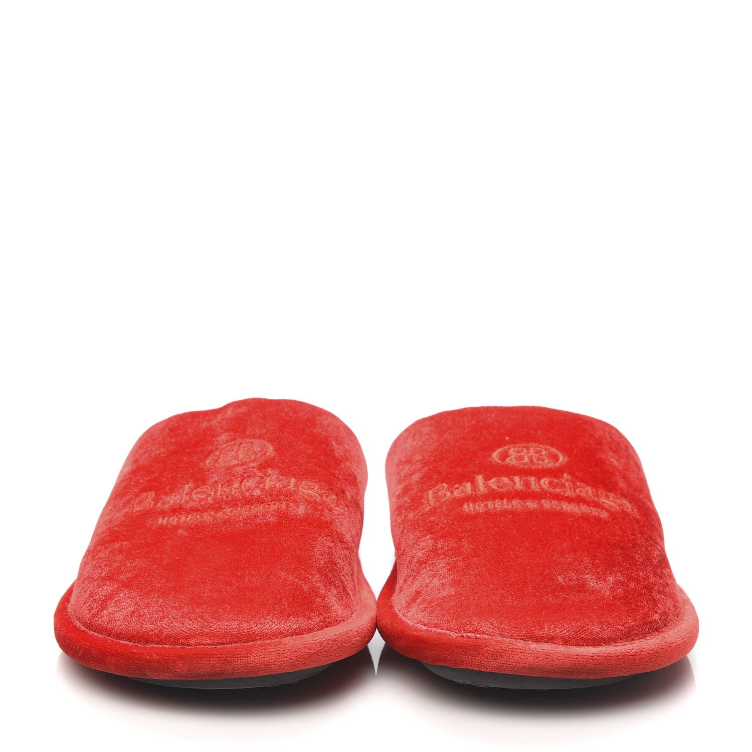 Balenciaga Velvet Slip-On Mule Slippers 41 Red 2 of 8