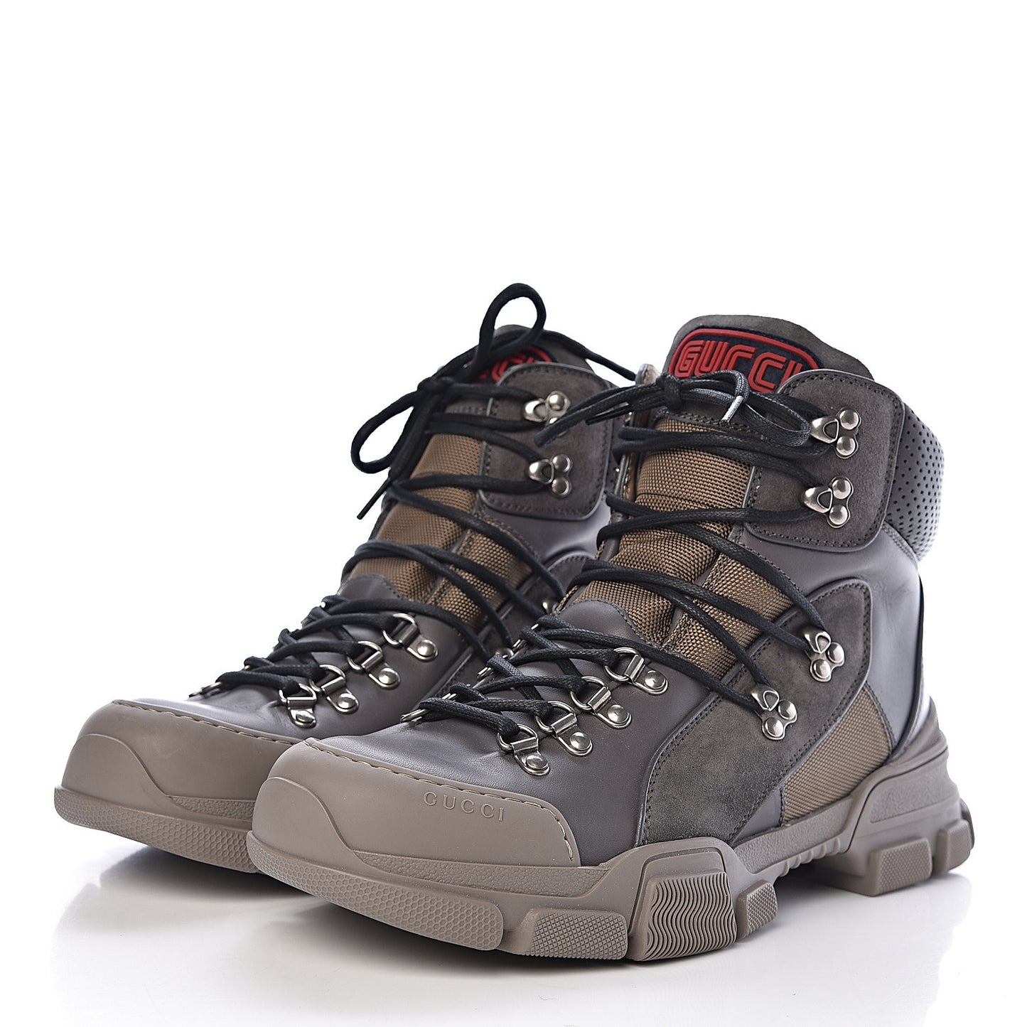 X SEGA Calfskin Suede Technical Canvas Mens Flashtrek High-Top Sneakers 8 Loess Ardesia