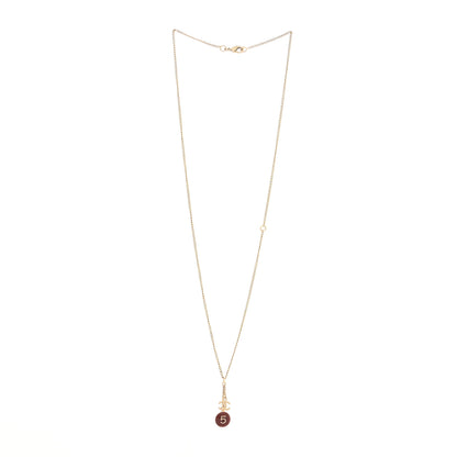 Chanel Chain No 5 CC Necklace Red Gold 2 of 3