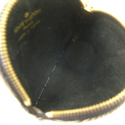 Louis Vuitton Mini Lin Round Coin Purse Holder Black 5 of 7
