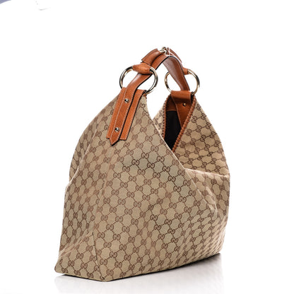 Gucci Monogram Large Horsebit Chain Hobo Brown 3 of 7