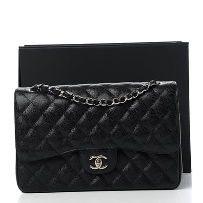 Chanel Caviar Quilted Jumbo Double Flap Black 11 of 11
