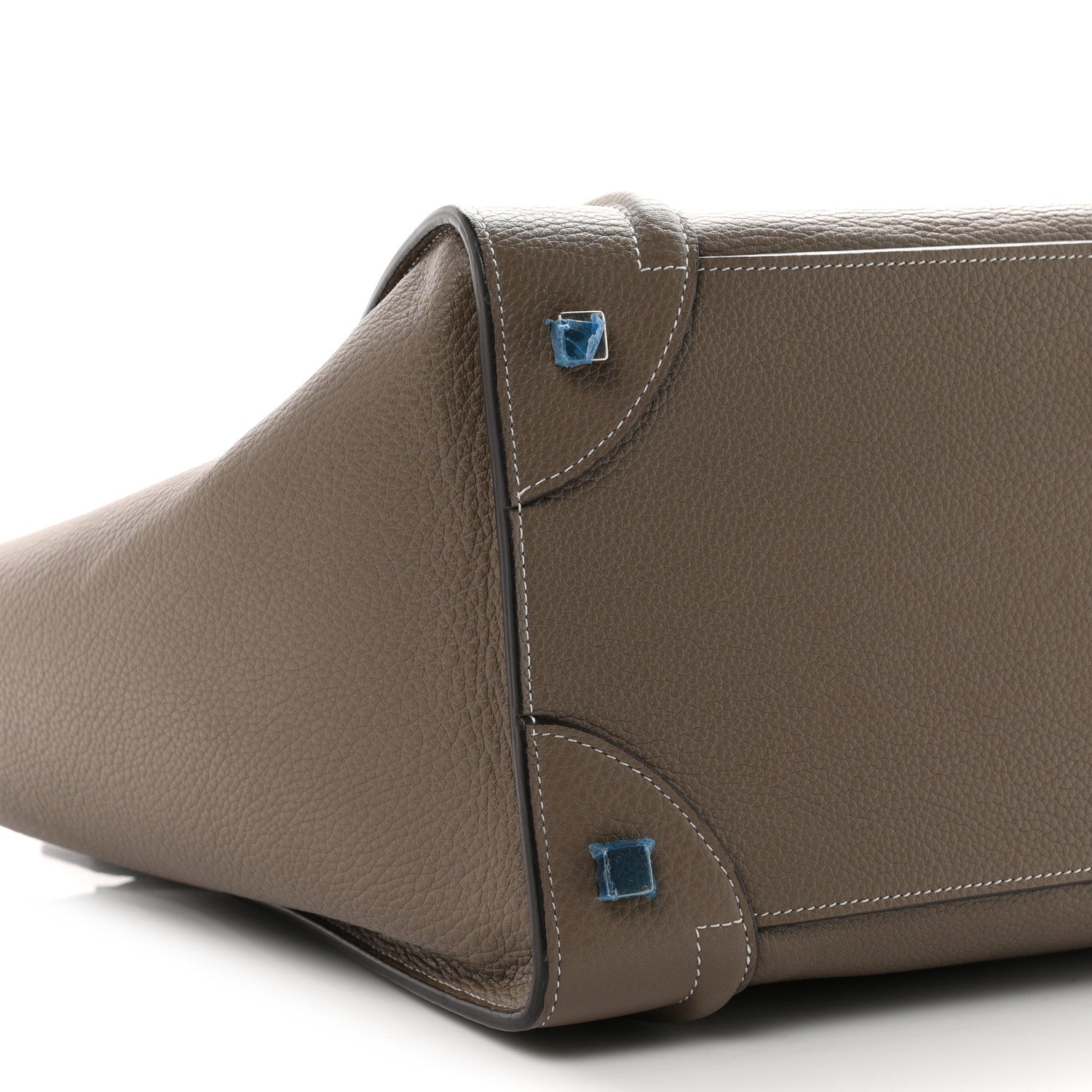 Celine Drummed Calfskin Mini Luggage Souris 9 of 10