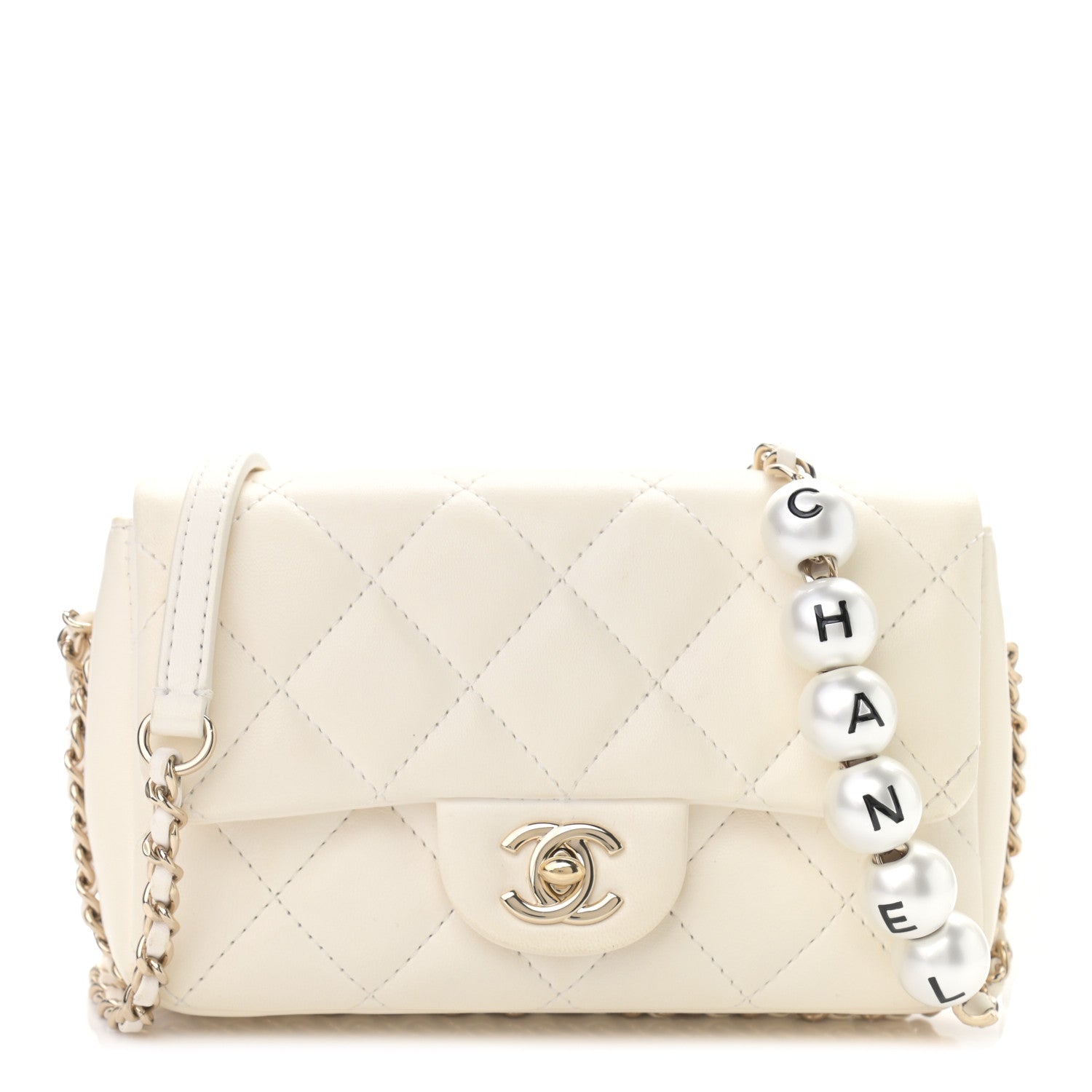 Chanel Lambskin Quilted Mini My Precious Flap White 1 of 11