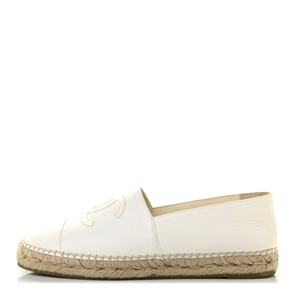 Chanel Lambskin CC Espadrilles 40 White 1 of 14