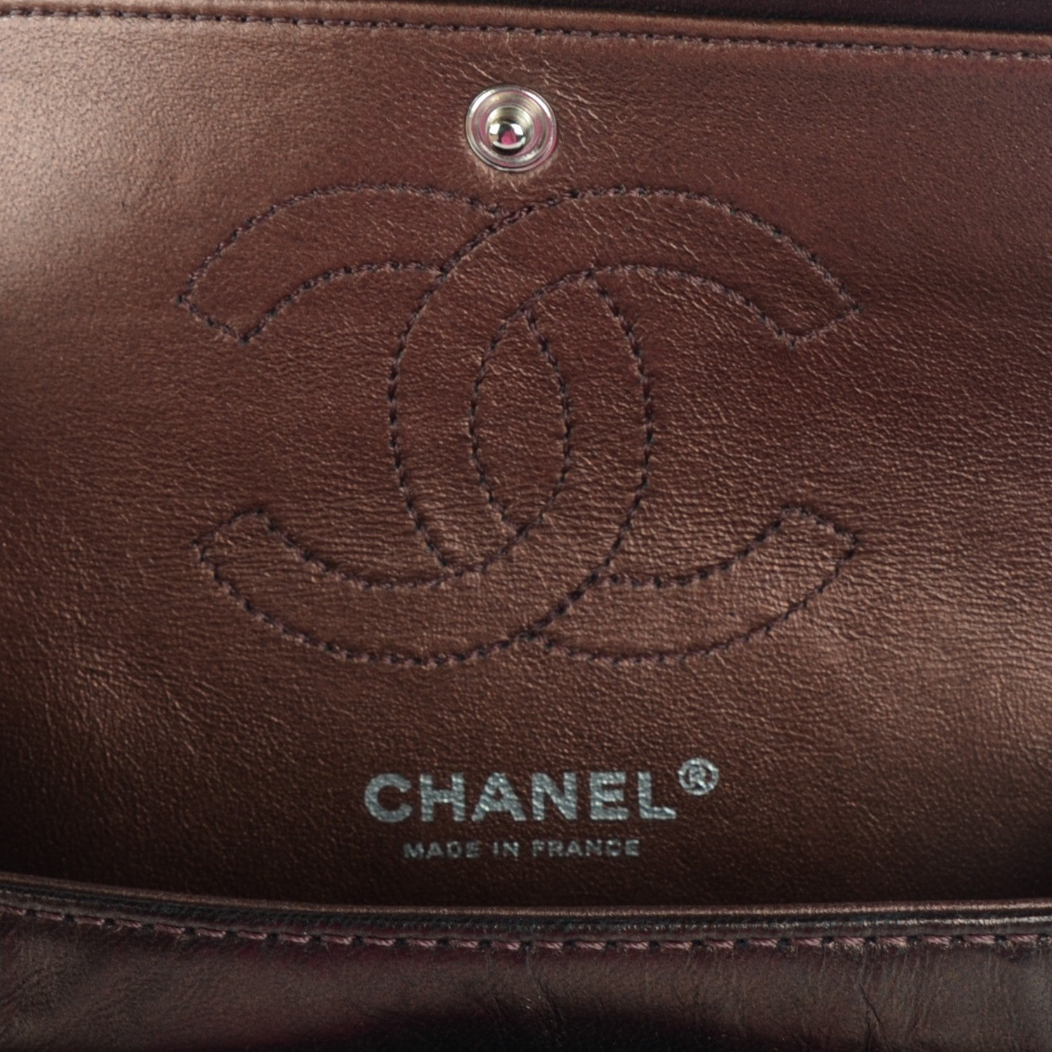 Chanel Metallic Glazed Calfskin 2.55 Reissue 224 Flap Brown 6 of 9