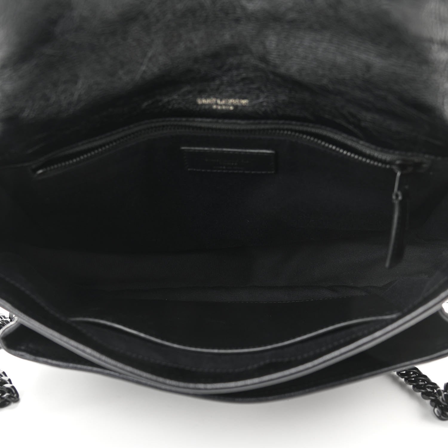 Saint Laurent Crinkled Calfskin Matelasse Monogram Medium Niki Chain Satchel Black 5 of 10