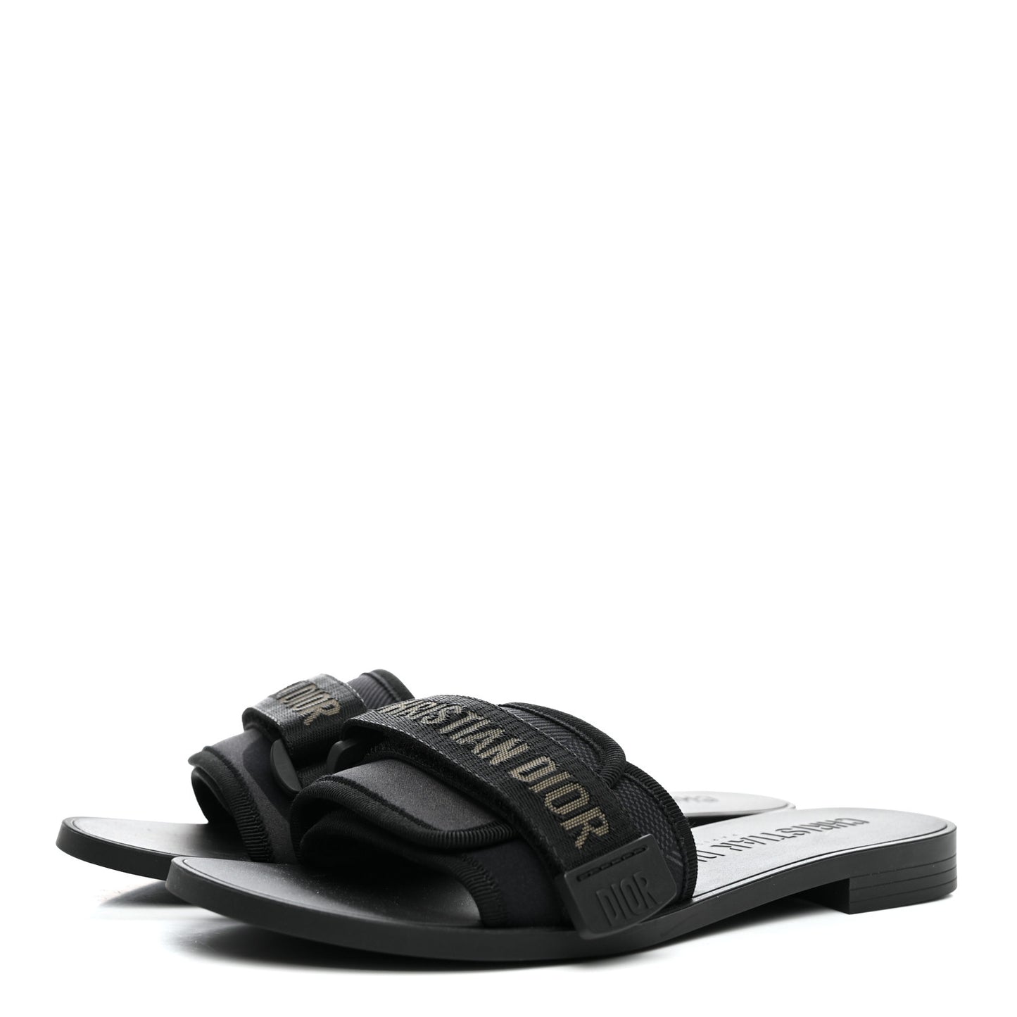Technical Stretch Fabric Camouflage Dio(r)evolution Slide Sandals 36 Black Military