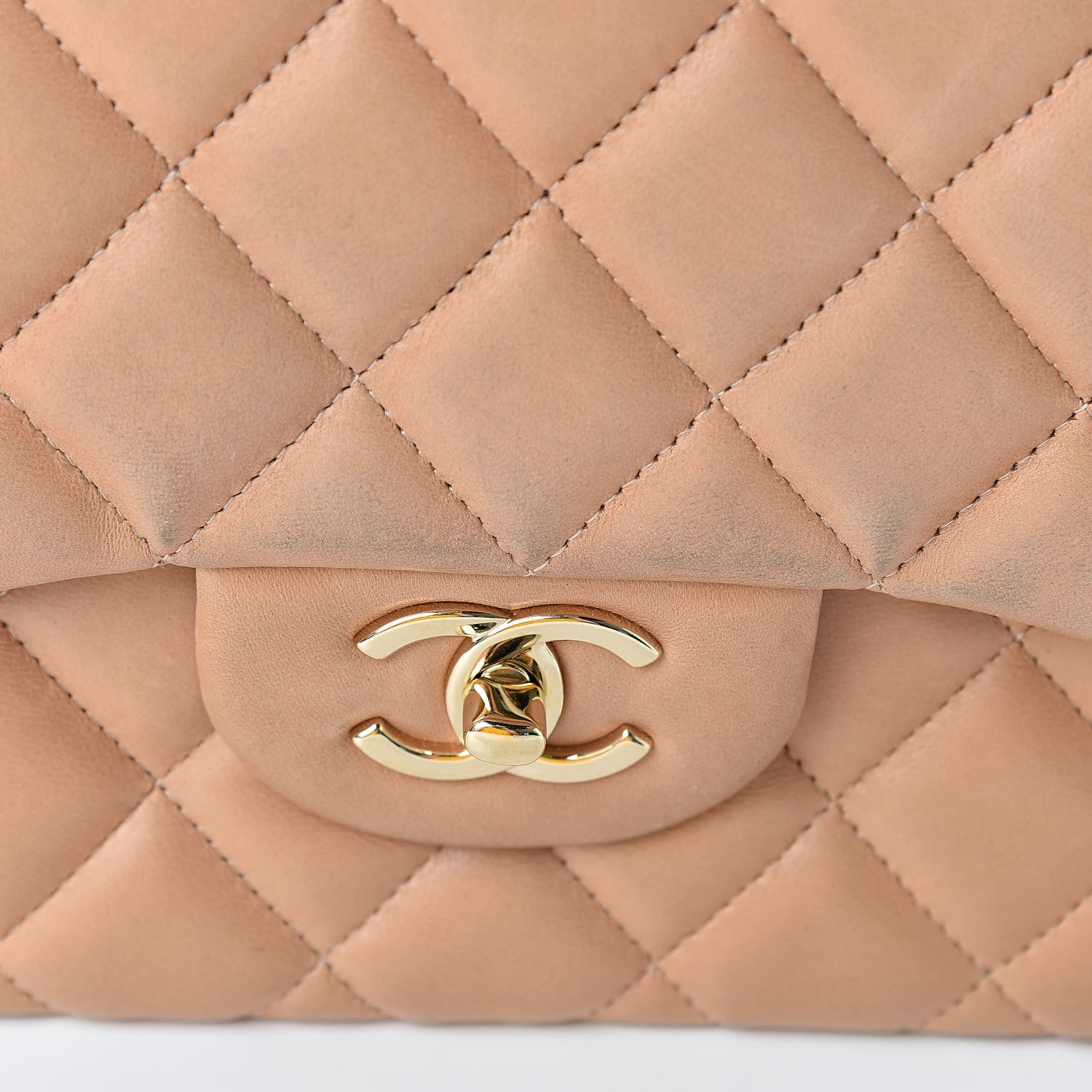 Chanel Lambskin Quilted Jumbo Double Flap Beige Clair 20 of 25